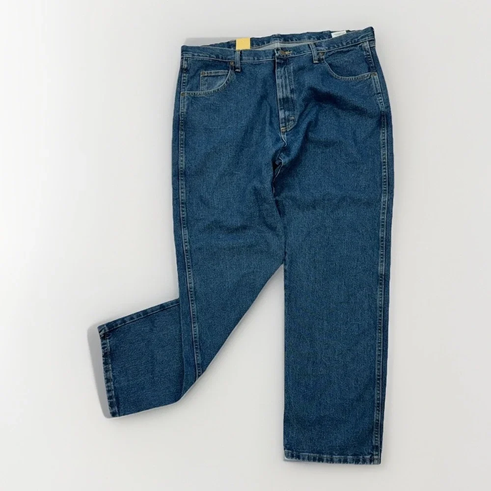 Wrangler Relaxed Fit Mens 40x32 Denim Cotton Blue Jeans Cowboy NWT - Picture 4 of 7